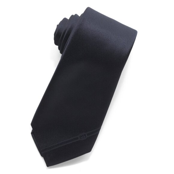 GUCCI Midnight Blue Men's Made In Italy Silk Designer Tie - Picture 1 of 1